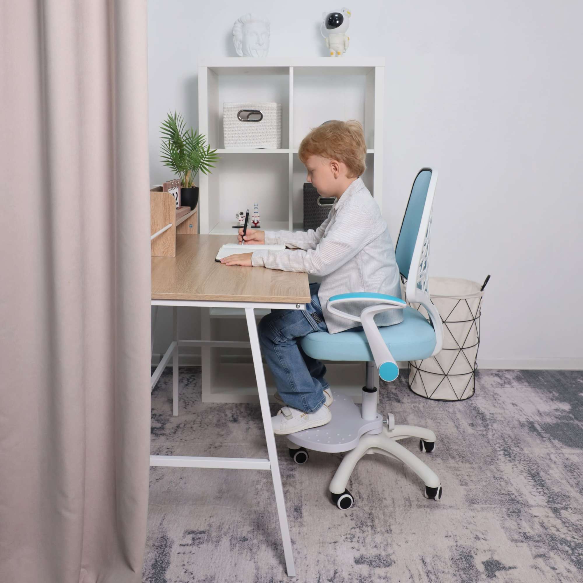 Кресло поворотное CINEMA, ткань, (синий)