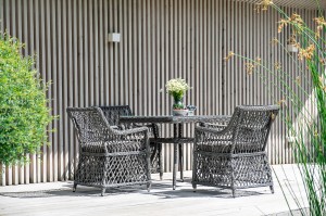 "Айриш" обеденная группа плетеная на 4 персоны