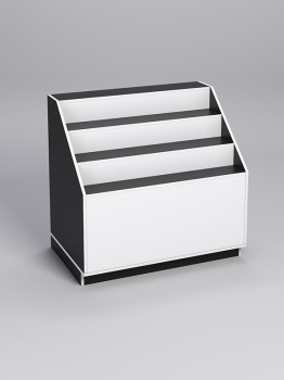 Прилавок-горка "ТОРГОВЫЙ", Черный, фасад белый