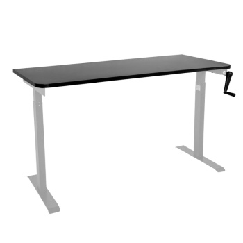 Стол с регулировкой высоты механический LuxAlto LA-T33-M1 серый/черный ЛДСП 140*60*2.5