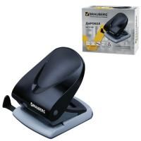 Дырокол BRAUBERG "G-Line", до 40 листов, черный, 224341