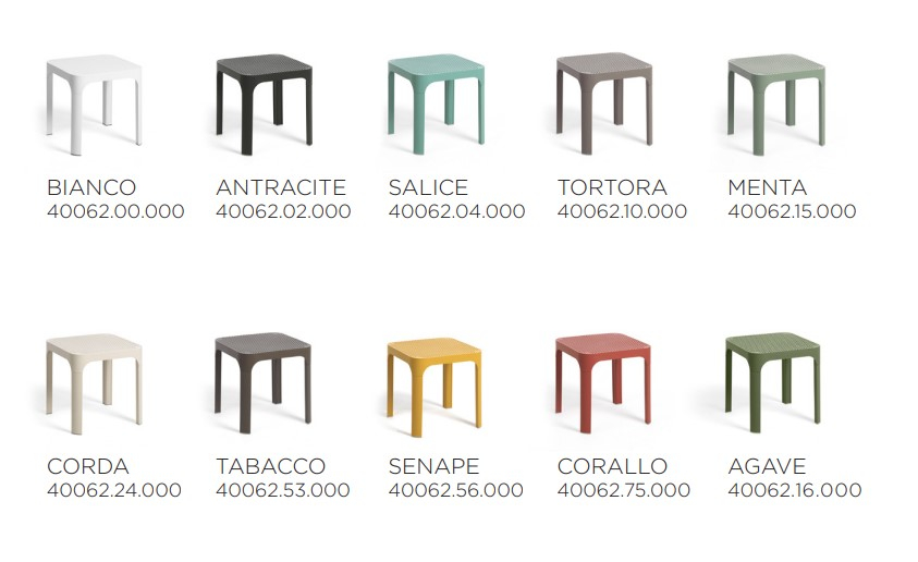 Столик пластиковый журнальный Net Table 40 коралловый