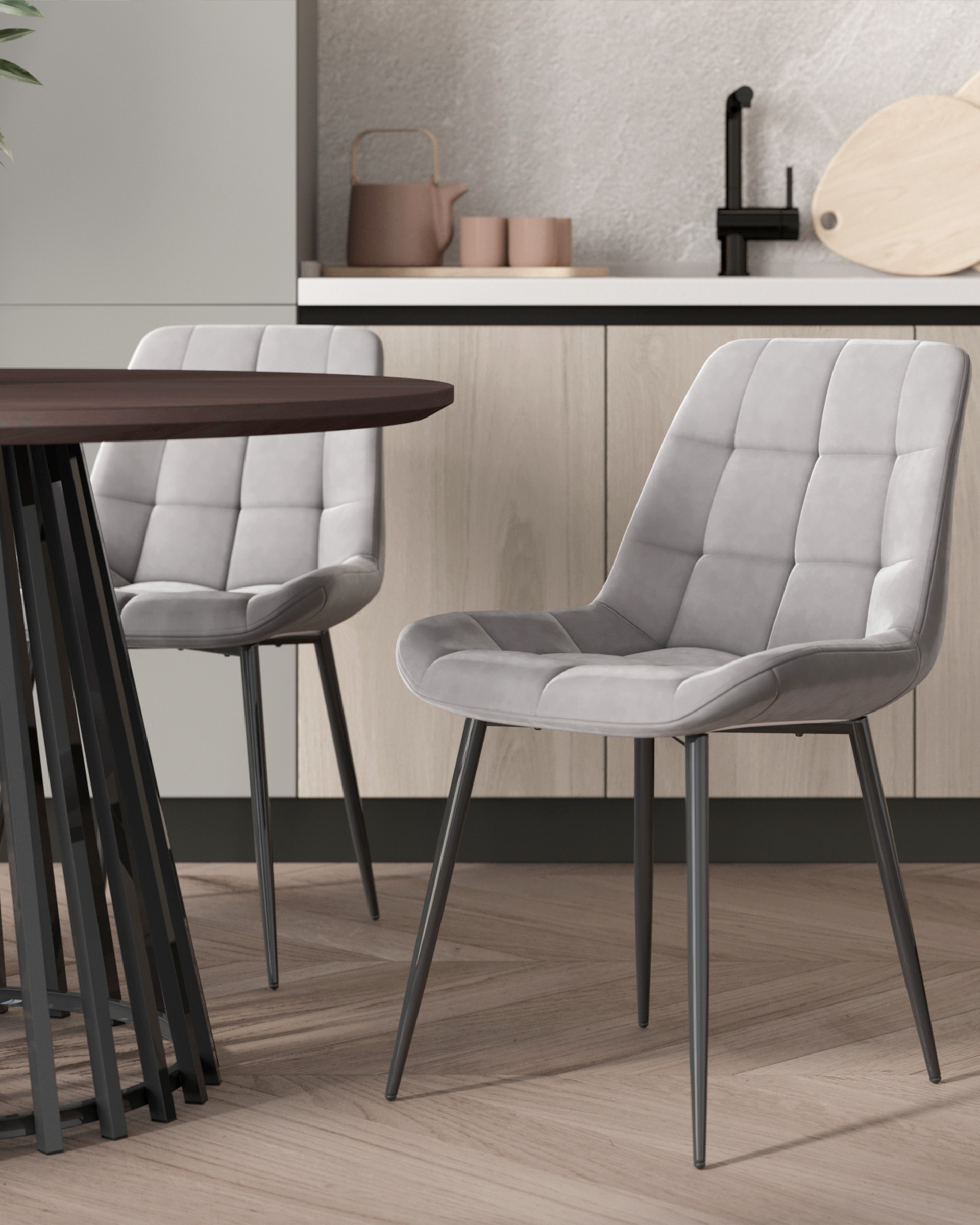 Стул Флекс N велюр велютто серый