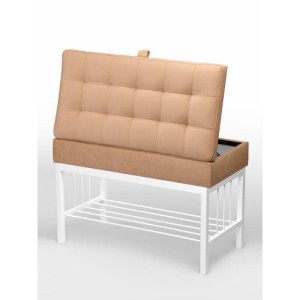 Банкетка Н-76 (белый/персиковый)