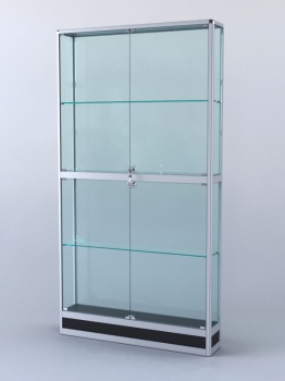 Витрина "ПРЯМОУГОЛЬНАЯ" №4-200-2 (задняя стенка - стекло), Черный