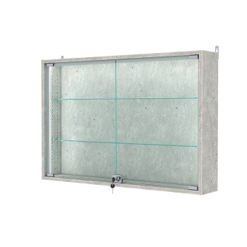 Витрина настенная с регулировочными полками №3-1А-РЕГ-П, Метрополитан Грей