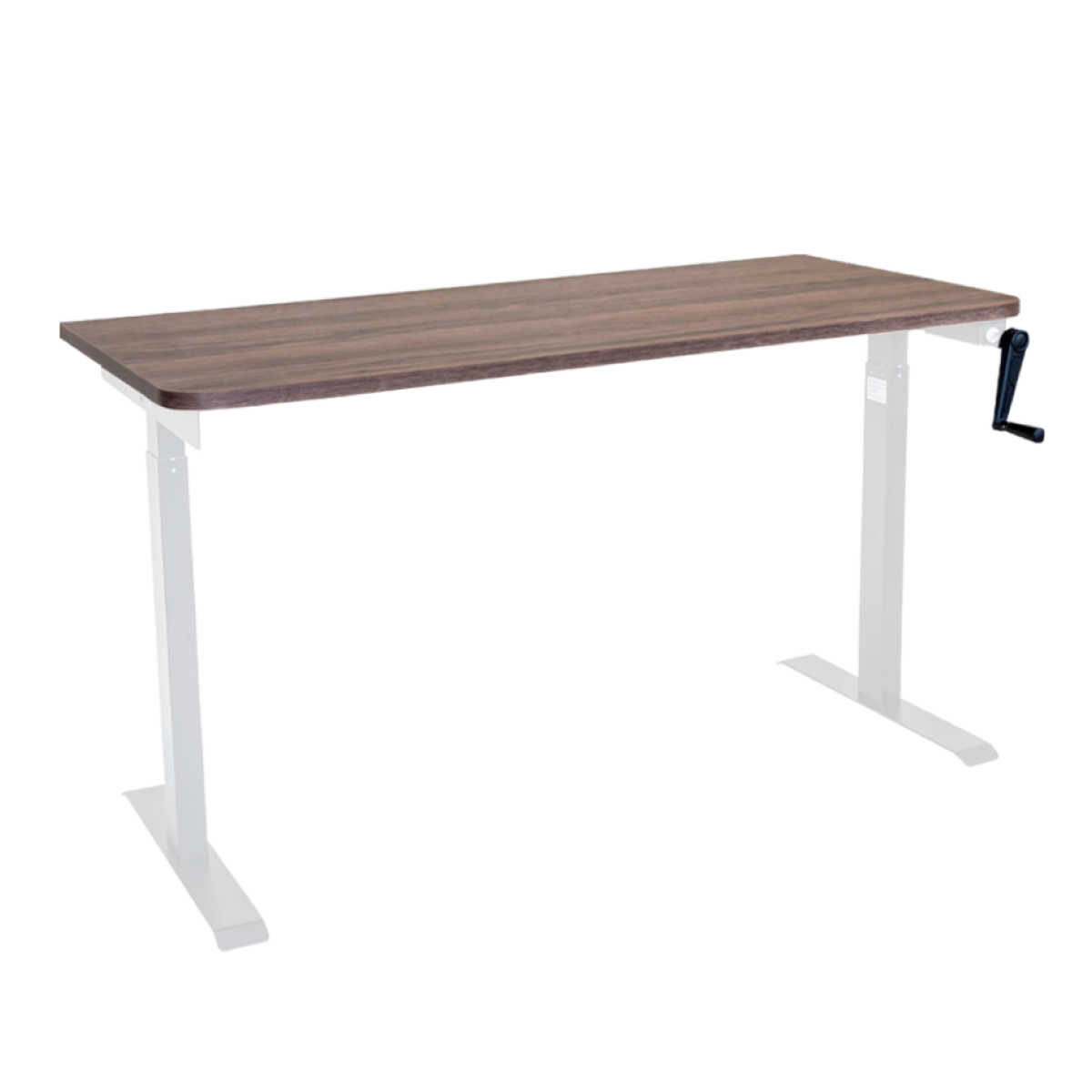 Стол с регулировкой высоты механический LuxAlto LA-T33-M1 белый/дуб коричневый ЛДСП 135*70*2.5