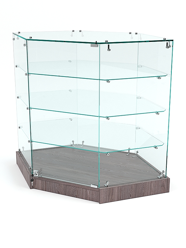 Прилавок угловой "ИСТРА" №119 шестигранный (с дверками)