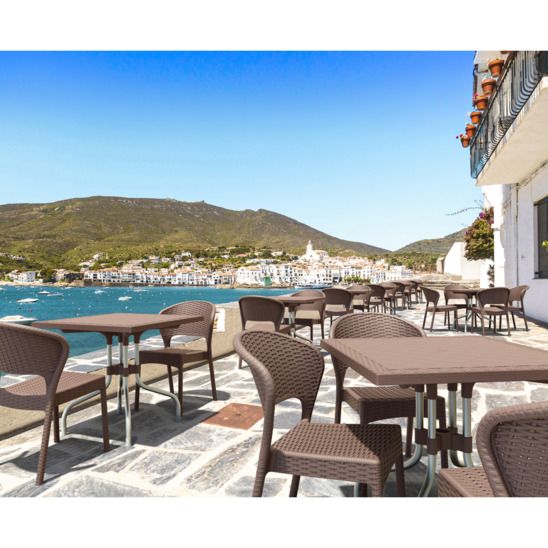 Стул пластиковый плетеный Daytona, белый