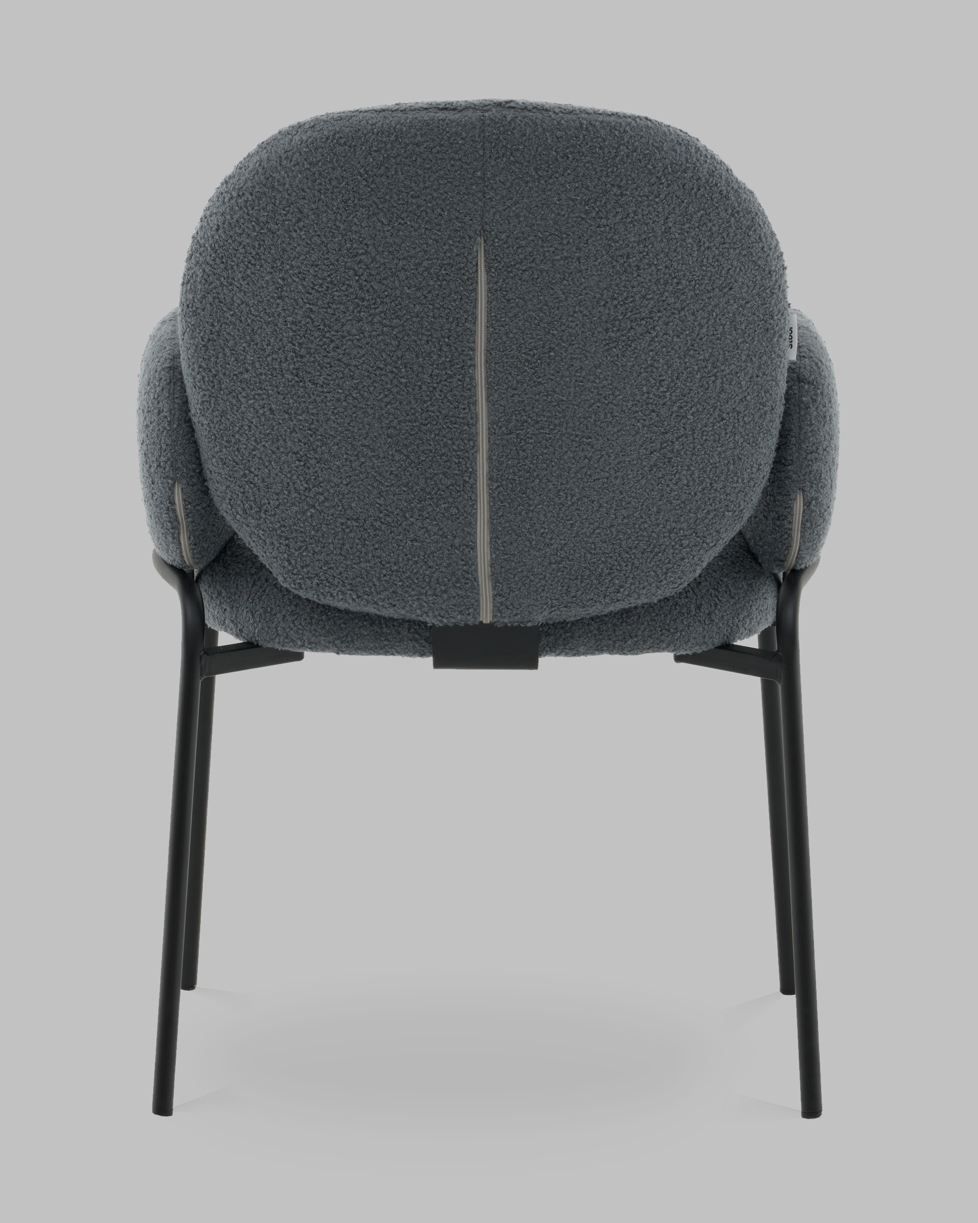 Стул с подлокотниками Моллек букле темно-серый