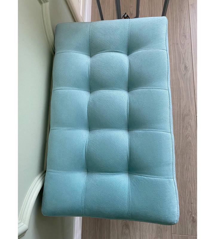 Банкетка Сканди-60-2-х полочная (светло-бирюзовый/черный)