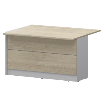 Модуль завершающий низкий правый Ресепшен Смарт СМР-12.12 Белый/Кронберг