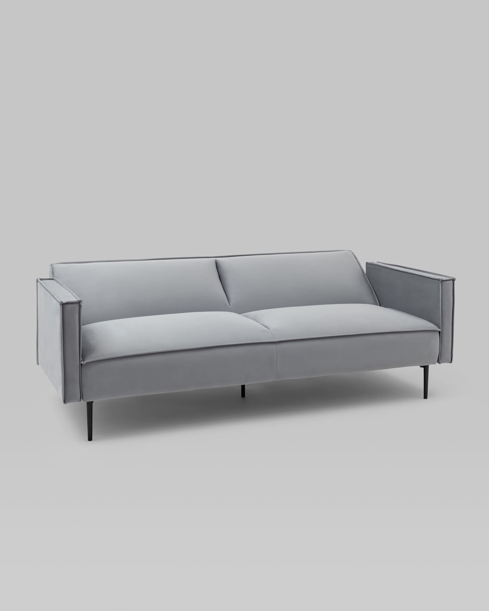 Диван прямой Кассель велюр серый