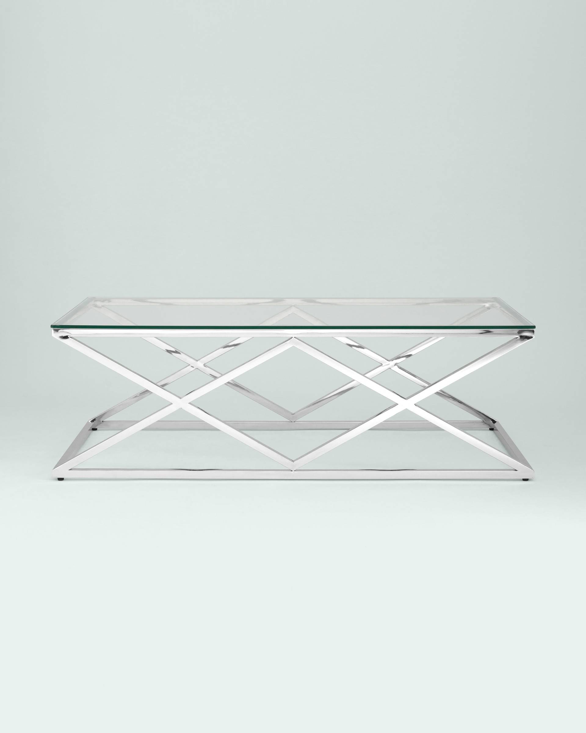 Журнальный стол 120*60 ИНСИГНИЯ серебро