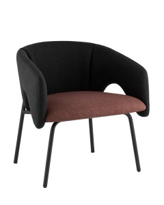 Кресло лаунж Afrida рогожка черный бордо