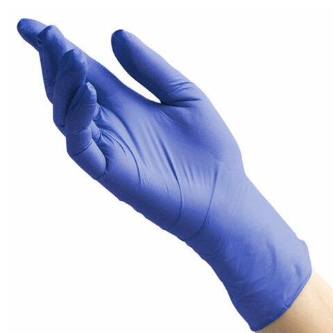 Перчатки нитриловые смотровые 50 пар (100шт) XL (оч.большой) сиреневые BENOVY MultiColor, ЧЗ, шк2674