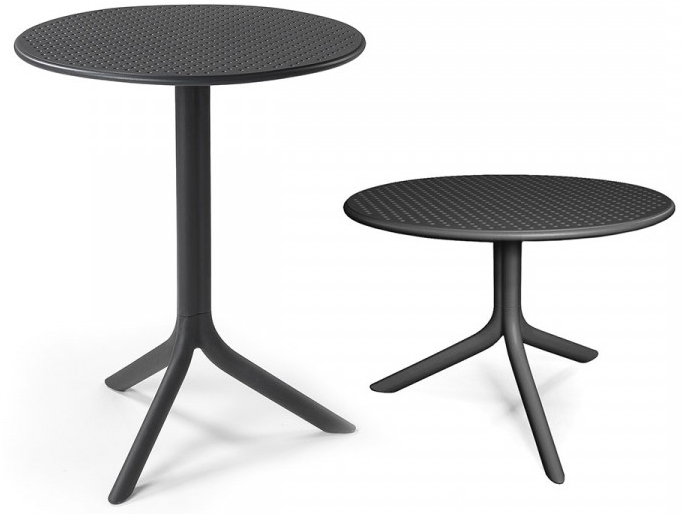 Стол пластиковый обеденный Step + Step Mini антрацит