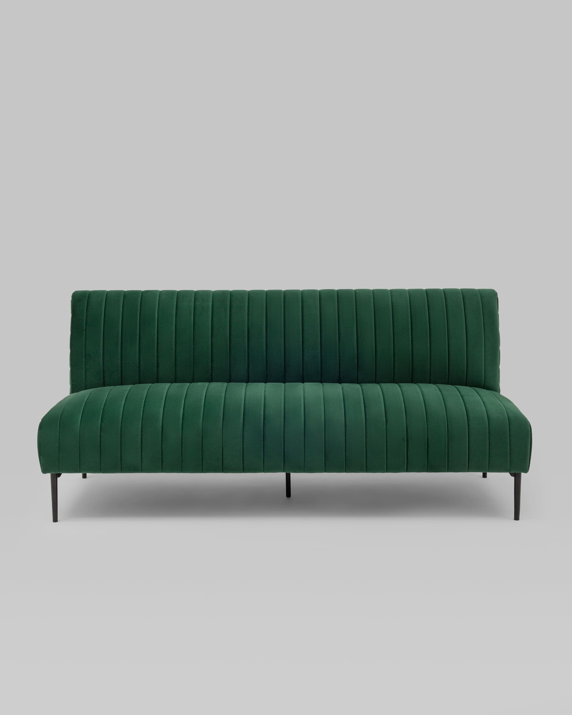 Диван прямой Дрезден велюр зелёный