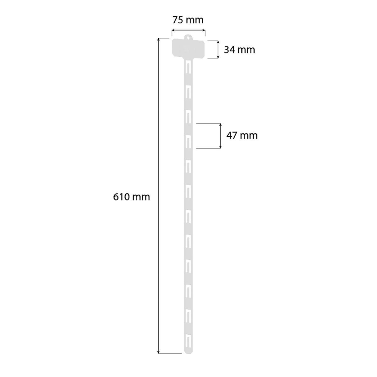 Лента подвесная пластиковая CLIP STRIP-TR
