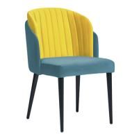 Полукресло Лилия, желто-голубой