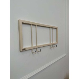 Вешалка настенная металлическая с крючками -60 (бежевый)