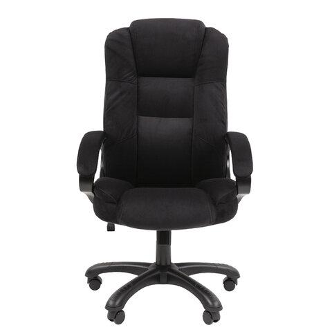 Кресло офисное Chairman CH 600, велюр, черное, 7158676