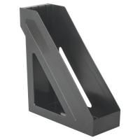 Лоток вертикальный для бумаг BRAUBERG "Basic", 265х100х285 мм, серый, 237010