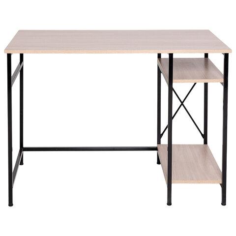 Стол BRABIX "SMART CD-020", 900х500х770 мм, ЛОФТ, металл/ЛДСП ясень шимо светлый, каркас черный, 641949