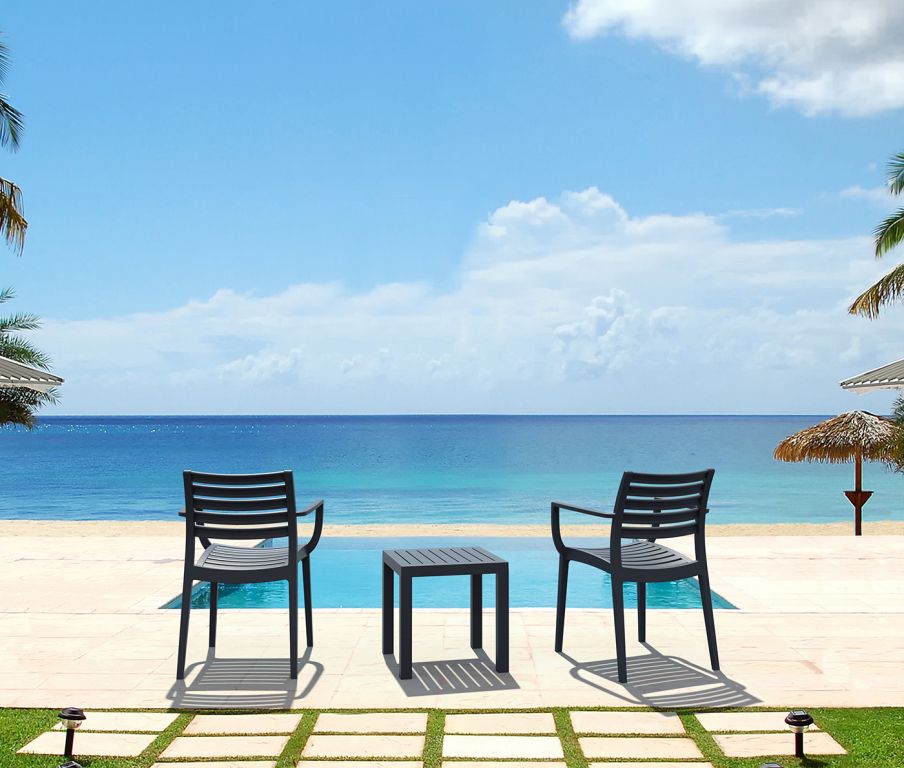 Столик пластиковый для лежака Ocean Side Table темно-серый