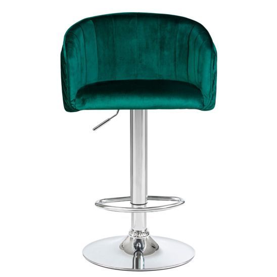 Барный стул САРАГОСА, велюр зеленый