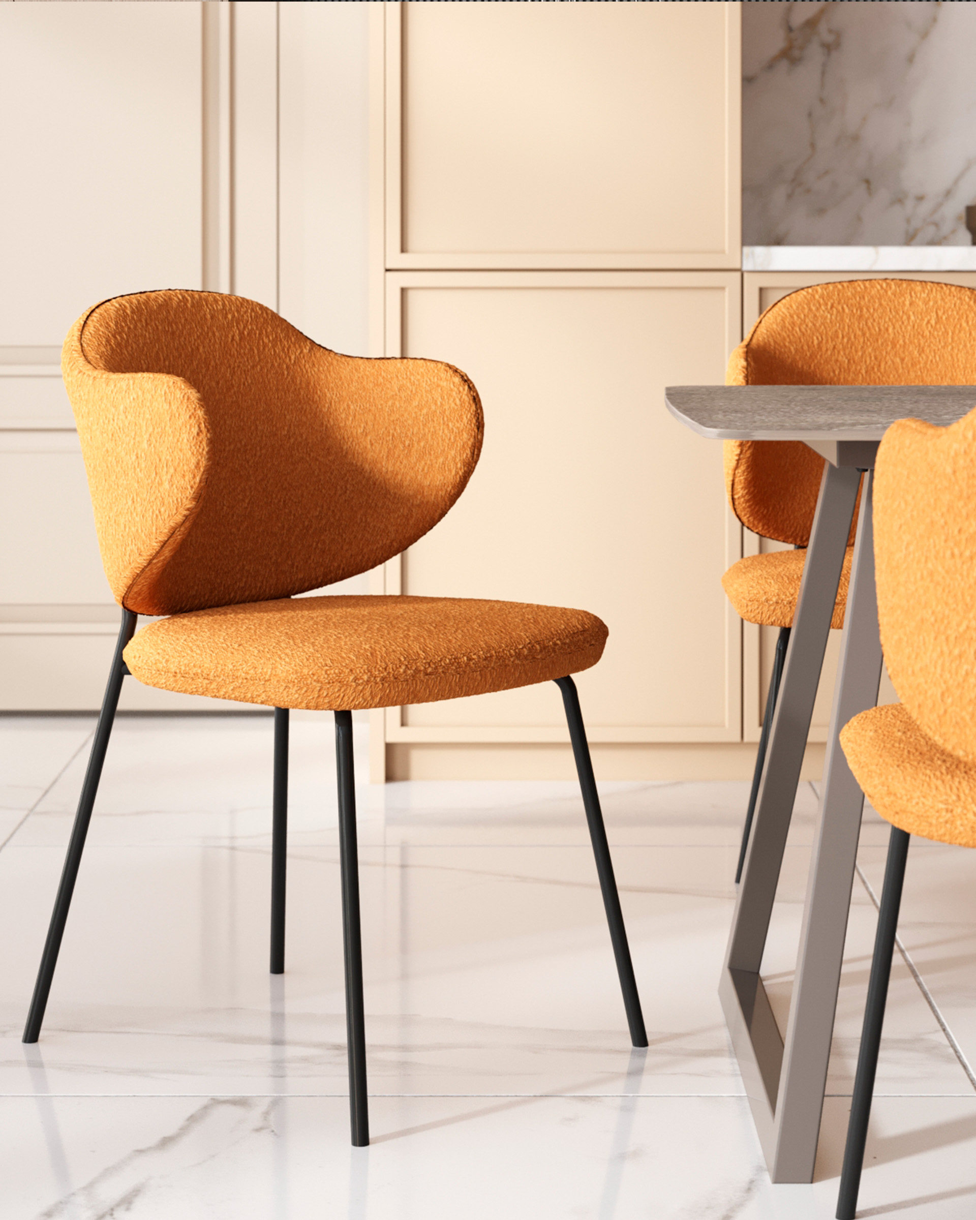 Стул Bellamy букле охра