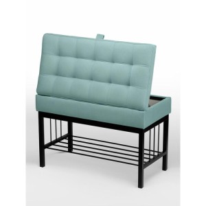 Банкетка Н-76 (черный/светло-бирюзовый)