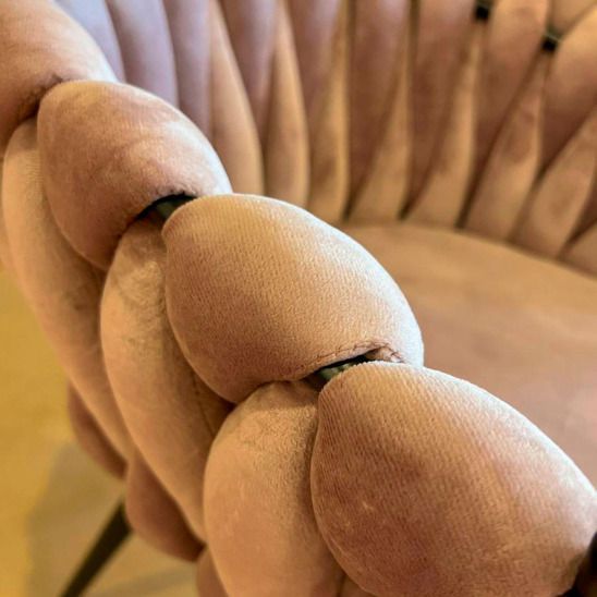 Стул Трир, пыльно-розовый бархат HLR, ножки черные