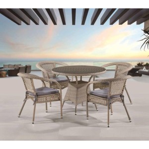 Комплект плетеной мебели Лион-1C T220CT/Y32-W85 Latte (4+1)