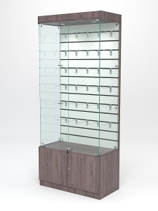 Витрина стеклянная "ИСТРА" №1-ЭП (с дверками, задняя стенка - экономпанель)