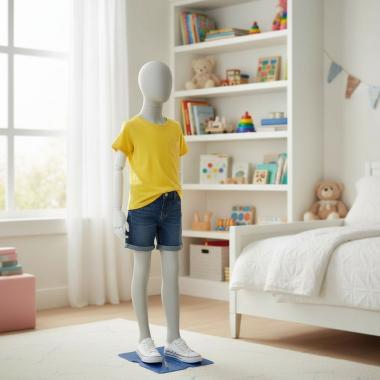 MA-32 Манекен детский матовый с деревянными руками