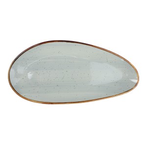 Блюдо овальное VITAL, фарфор, голубой, 36*17,5*2см