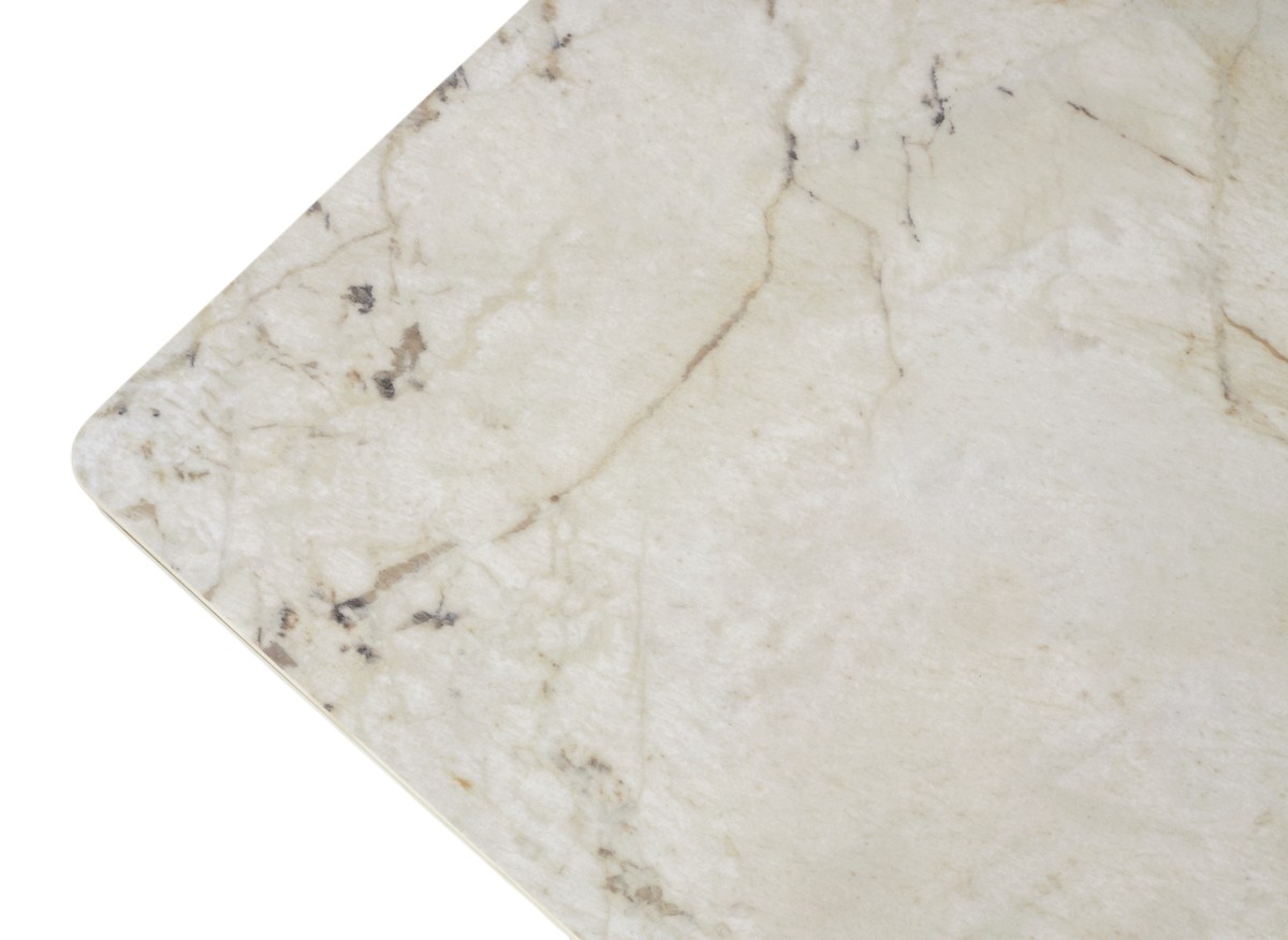 Стол АДАЖИО 240 (320) см PANDORA, керамика / Черный каркас