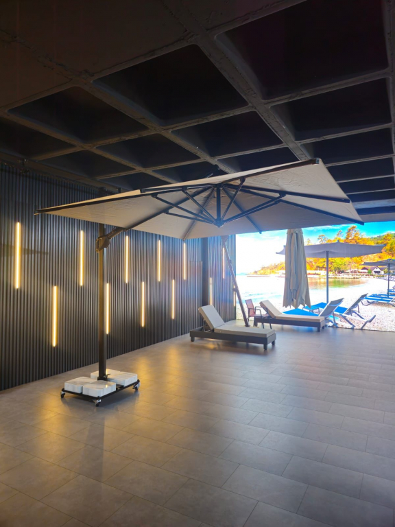 Зонт профессиональный 3х3 м Banana Plus Premier черный, натуральный