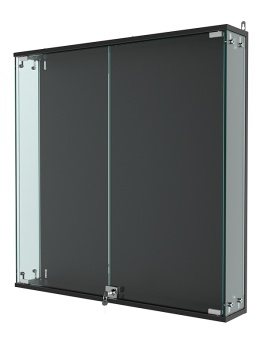 Витрина "АТРИУМ" настенная БЕЗ ПОЛОК №4-3, Черный