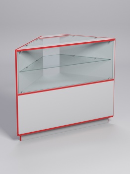 Прилавок "ТОРГОВЫЙ" №9, Серый, кромка красная