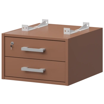 Тумба подвесная для столов на м/каркасе гл.600 мм Арго-М АМТ2-02М.60 Терракота/Белый