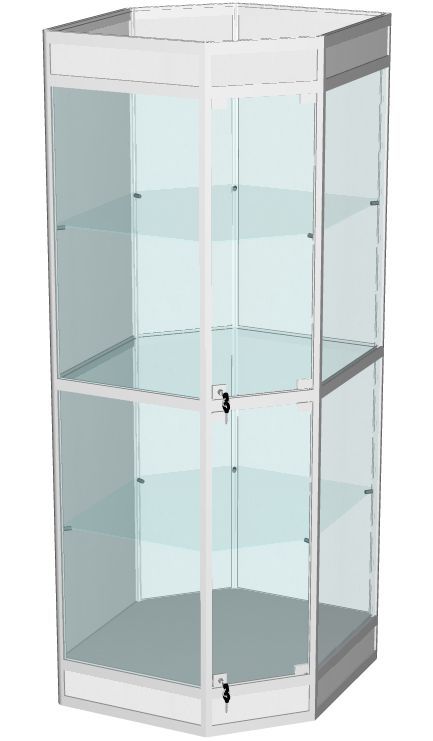 ВА-503-Д Витрина угловая из профиля и задней стенкой ДСП к ВА-500-Д,501-Д