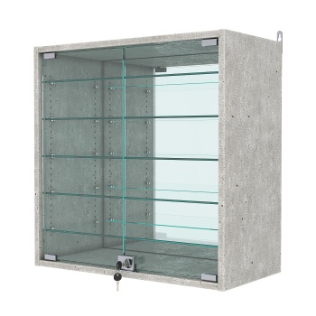 Витрина настенная с регулировочными полками №1-6АГ-РЕГ, Метрополитан Грей