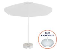 Зонт пляжный с базой на колесах Kiwi Clips&Base белый