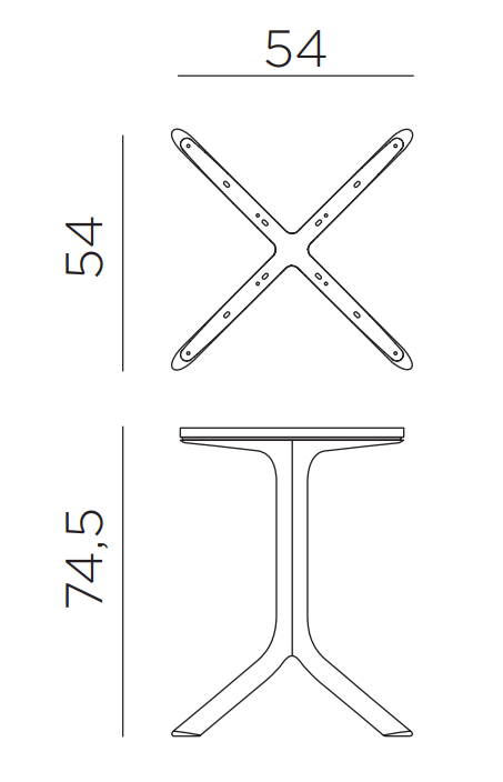Подстолье пластиковое Clip антрацит