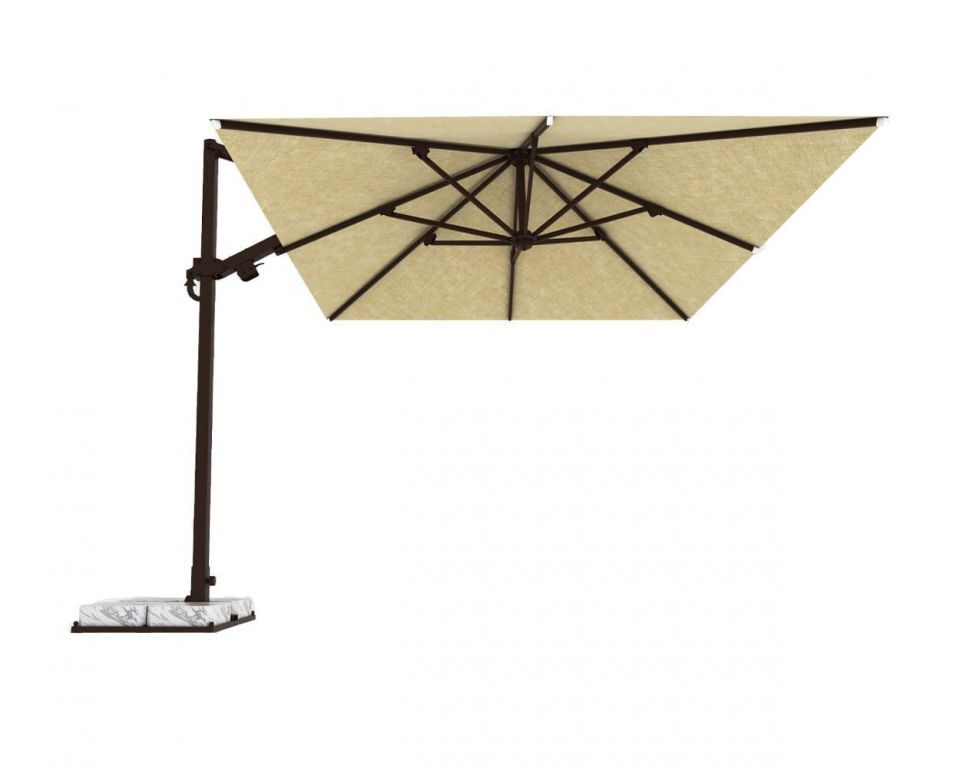 Зонт профессиональный без плит 4х4 м Banana Plus Dickson черный, бежевый