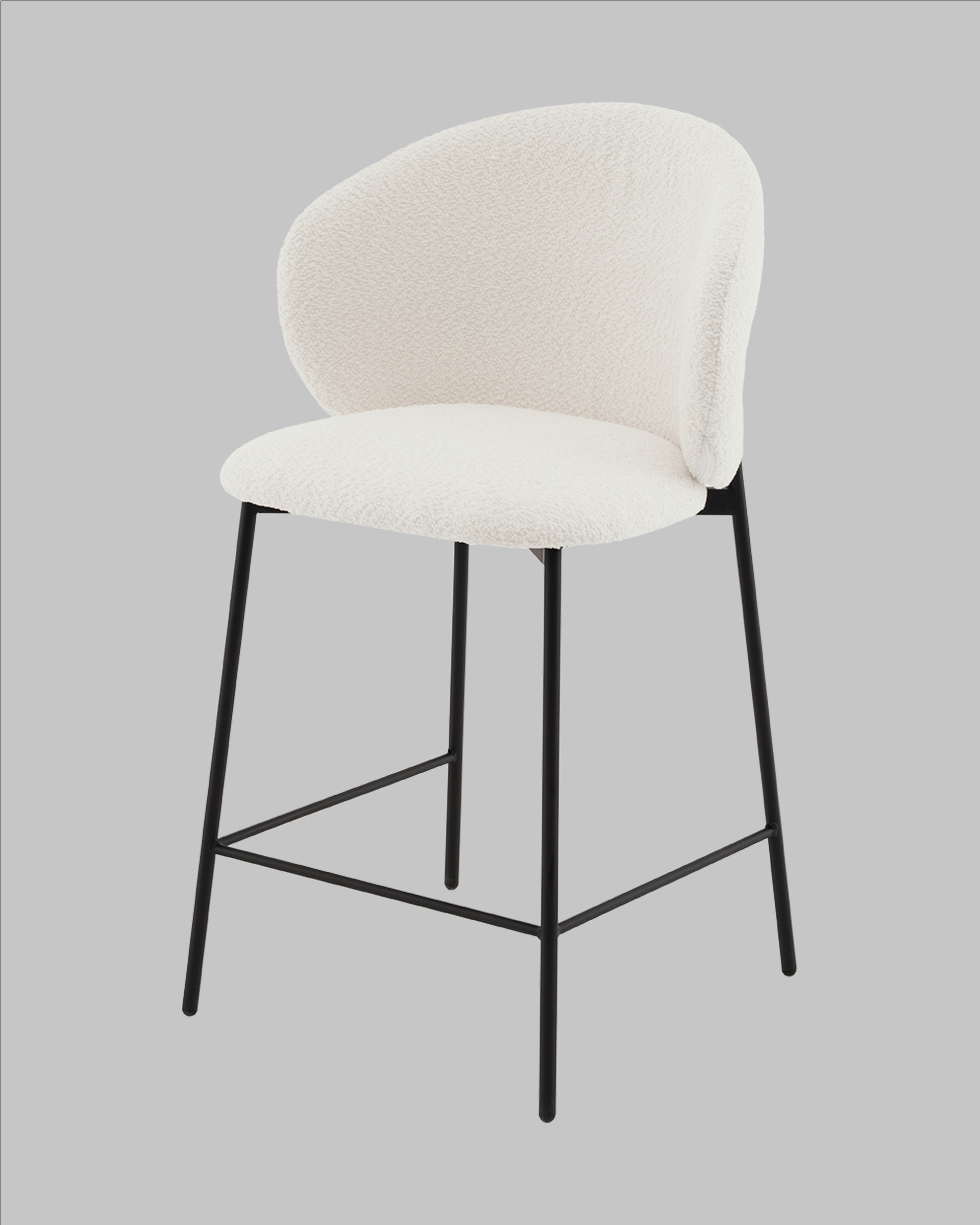 Стул полубарный Блейз букле белый