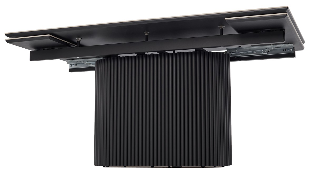 Стол АРИЯ 160 PANDORA LIGHT, керамика / Черный каркас