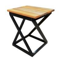 Табурет Лофт, черный каркас, дерево